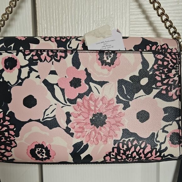Kate Spade Pink and Black Crossbody Bag with Floral Design - Picture 5 of 16